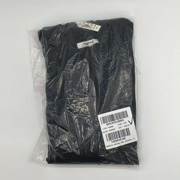 Madewell Merino Wool Boyfriend Cardigan in True Black size XXS NWT NS666 - Picture 12 of 13